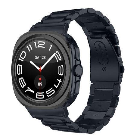 Strap-it® Strap-it Samsung Galaxy Watch Ultra stalen band (titanium gray) Strap-it® Strap-it Samsung Galaxy Watch Ultra stalen band (titanium gray)