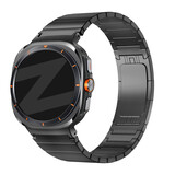 Bandz Bandz Samsung Galaxy Watch Ultra titanium band 'One Bead' (zwart)