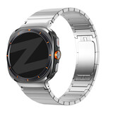 Bandz Bandz Samsung Galaxy Watch Ultra titanium band 'One Bead' (zilver)
