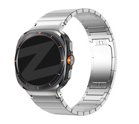 Bandz Bandz Samsung Galaxy Watch Ultra titanium band 'One Bead' (zilver)