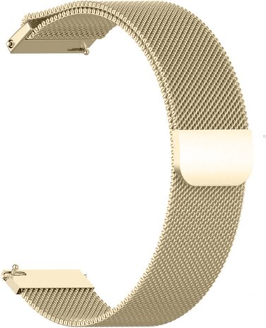 Strap-it® Strap-it Milanese horlogeband 20mm - universeel - champagne