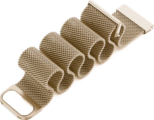 Strap-it® Strap-it Milanese horlogeband 20mm - universeel - champagne