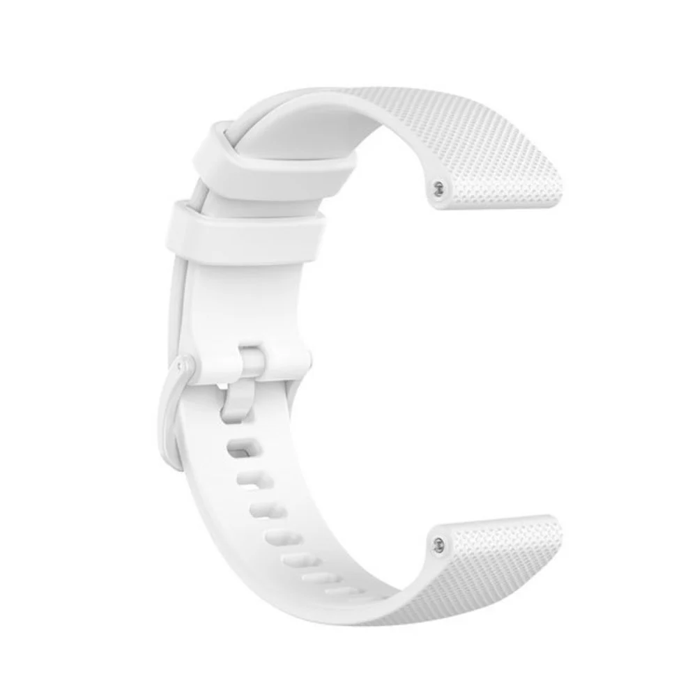 Strap-it Luxe siliconen horlogeband 20mm - universeel - wit