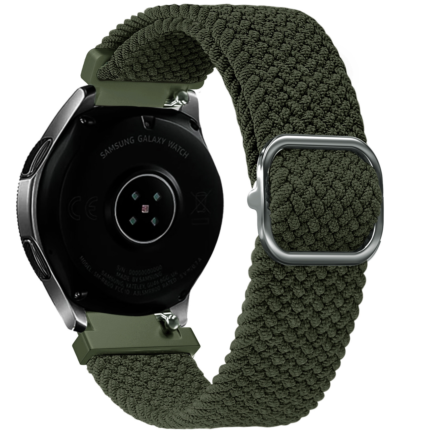 Strap-it Geweven nylon bandje 20mm - universeel - groen