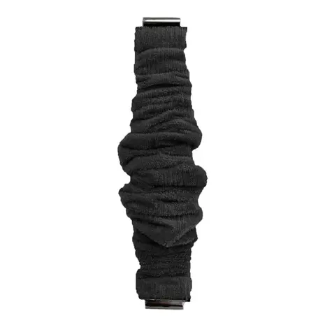 Strap-it® Strap-it Scrunchie horlogeband 20mm - universeel - zwart