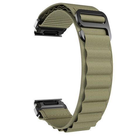 Strap-it® Strap-it Garmin Fenix 5x / 6x Alpine band (olijfgroen)