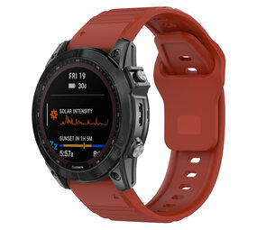 Strap-it® Garmin Fenix 5 / 6 outdoor siliconen band (rood)