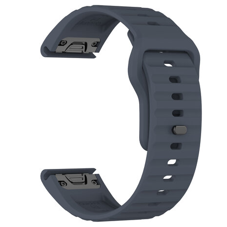 Strap-it® Strap-it Garmin Fenix 5 / 6 outdoor siliconen band (grijsblauw)