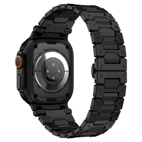 Strap-it® Strap-it Apple Watch 'Explorer' luxe stalen band (zwart)