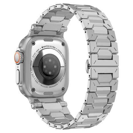 Strap-it® Strap-it Apple Watch 'Explorer' luxe stalen band (zilver)