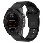 Strap-it® Strap-it Garmin Fenix 7 outdoor siliconen band (zwart)