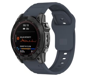 Strap-it® Garmin Forerunner 935 outdoor siliconen band (grijsblauw)