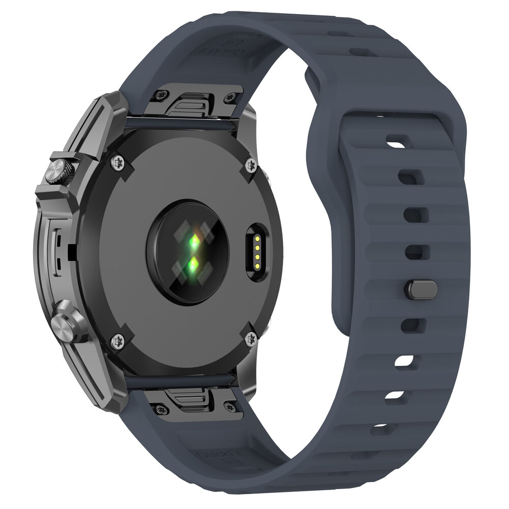 Strap-it® Strap-it Garmin Fenix 7x outdoor siliconen band (grijsblauw)