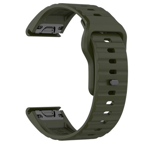 Strap-it® Strap-it Garmin Fenix 8 - 51mm outdoor siliconen band (legergroen) Strap-it® Strap-it Garmin Fenix 8 - 51mm outdoor siliconen band (legergroen)