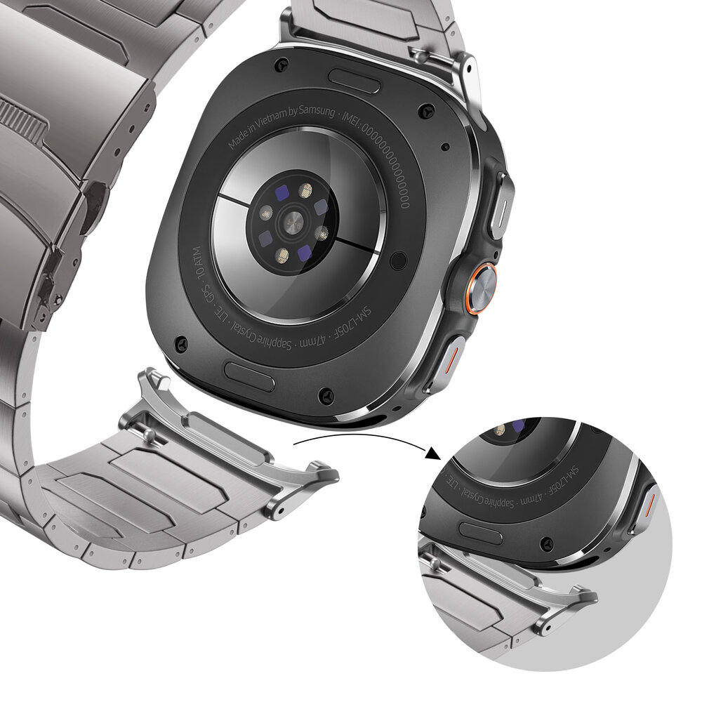 Bandz Bandz Samsung Galaxy Watch Ultra titanium band 'Deluxe' (titanium)