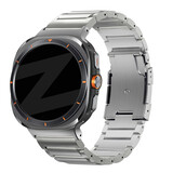 Bandz Bandz Samsung Galaxy Watch Ultra titanium band 'Classic' (zilver)