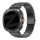 Bandz Bandz Samsung Galaxy Watch Ultra stalen schakel band 'Deluxe' (zwart)