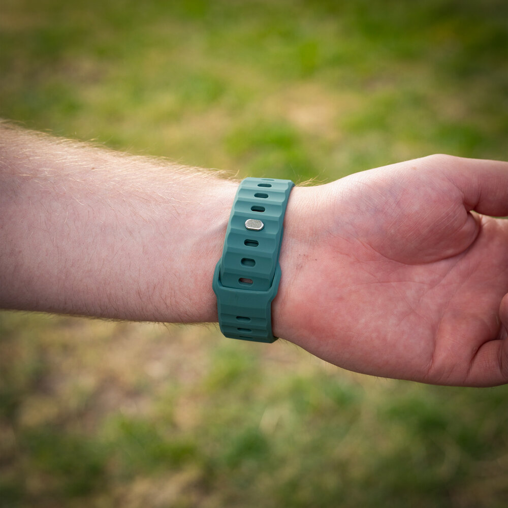 Strap-it® Strap-it Samsung Galaxy Watch Ultra outdoor siliconen bandje (donkergroen)