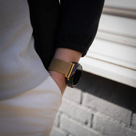 Strap-it® Strap-it Samsung Galaxy Watch Ultra Milanese band (goud) Strap-it® Strap-it Samsung Galaxy Watch Ultra Milanese band (goud)