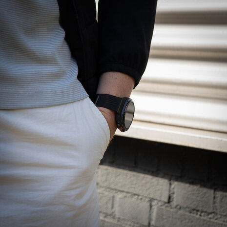 Strap-it® Strap-it Samsung Galaxy Watch Ultra Milanese band (zwart)