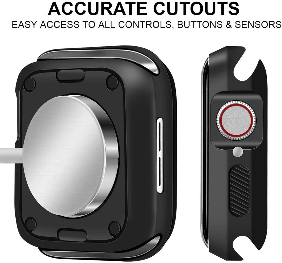 Strap-it® Strap-it Apple Watch Series 1/2/3 TPU shock case (zwart) Strap-it® Strap-it Apple Watch Series 1/2/3 TPU shock case (zwart)