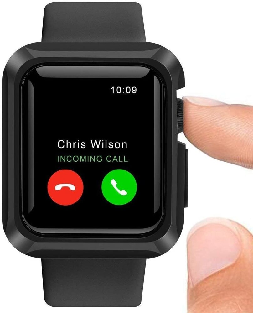 Strap-it® Strap-it Apple Watch Series 1/2/3 TPU shock case (zwart) Strap-it® Strap-it Apple Watch Series 1/2/3 TPU shock case (zwart)