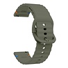 Strap-it® Strap-it Amazfit GTS 4 wave siliconen bandje (legergroen) Strap-it® Strap-it Amazfit GTS 4 wave siliconen bandje (legergroen)