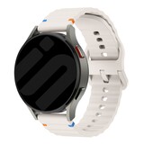 Strap-it® Amazfit Bip U (Pro) wave siliconen bandje (sterrenlicht)