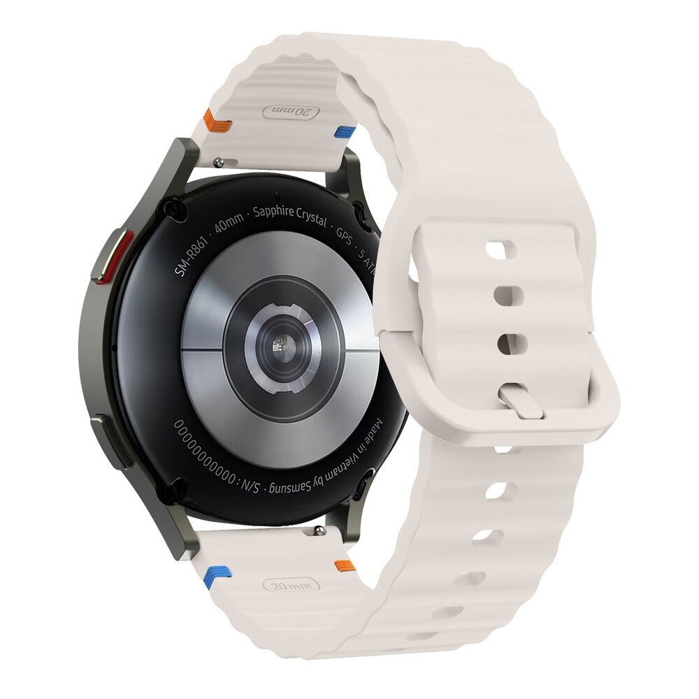 Strap-it® Strap-it Amazfit Bip U (Pro) wave siliconen bandje (sterrenlicht)