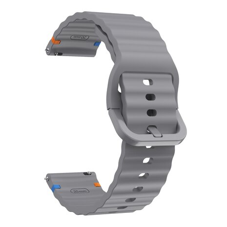 Strap-it® Strap-it Polar Grit X Pro wave siliconen bandje (donkergrijs)