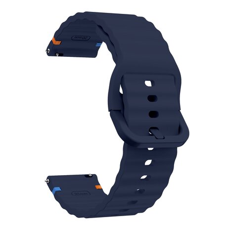 Strap-it® Strap-it Xiaomi Mi Watch wave siliconen bandje (donkerblauw)