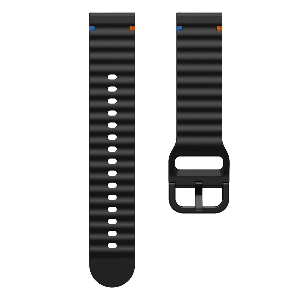 Strap-it® Strap-it Xiaomi Watch 2 Pro wave siliconen bandje (zwart)