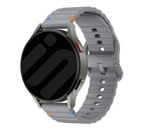 Strap-it® Xiaomi Watch 2 Pro wave siliconen bandje (donkergrijs)