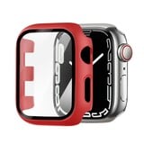 Strap-it® Apple Watch Series 7/8/9 PC hard case met glas (rood)