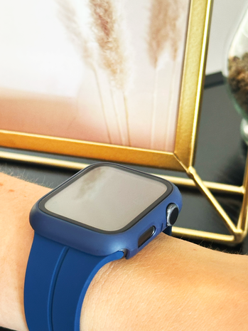 Strap-it® Strap-it Apple Watch Series 1/2/3 PC hard case met glas (donkerblauw)