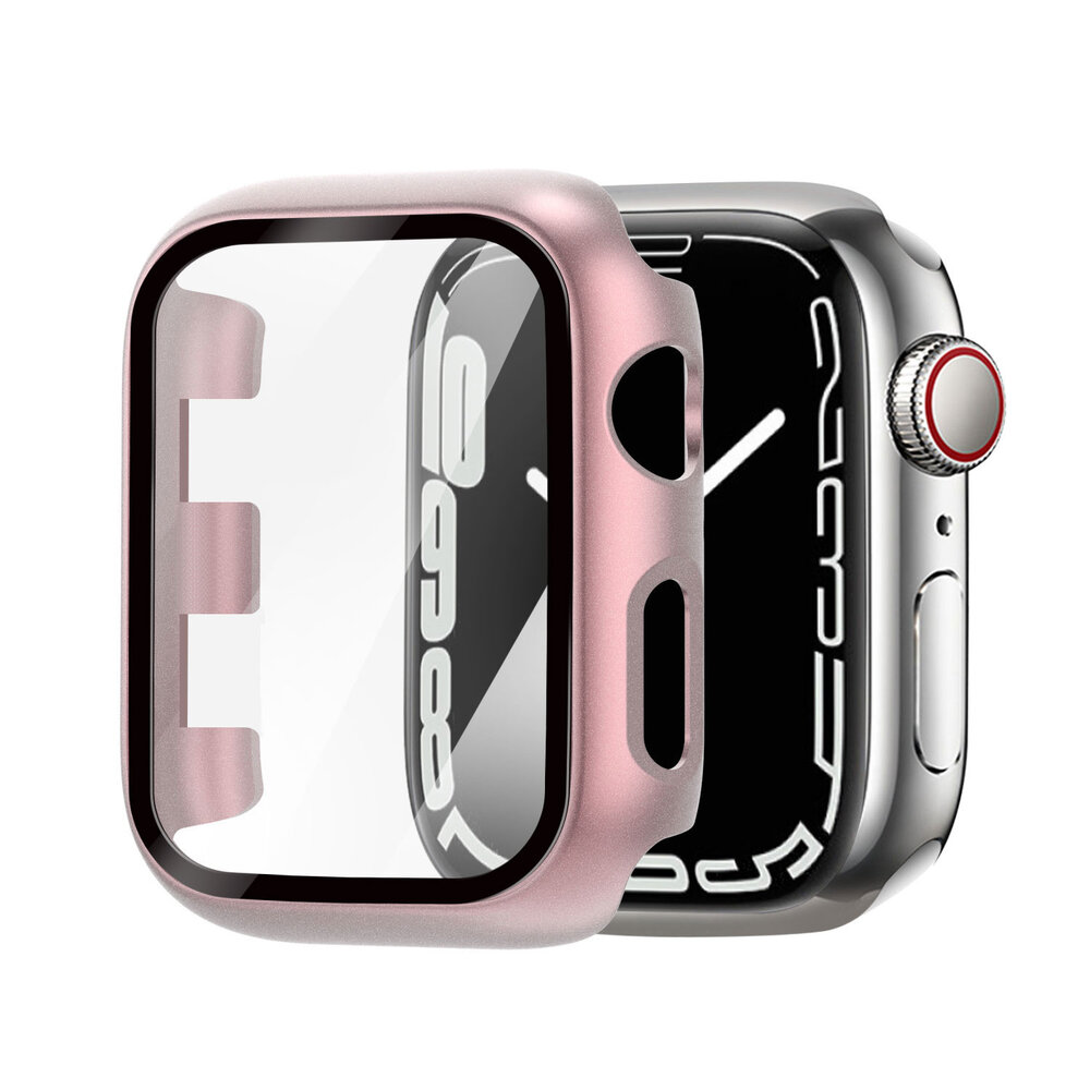 Strap-it® Strap-it Apple Watch Series 1/2/3 PC hard case met glas (rosépink)