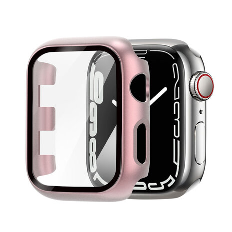Strap-it® Strap-it Apple Watch Series 1/2/3 PC hard case met glas (rosépink)