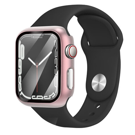 Strap-it® Strap-it Apple Watch Series 1/2/3 PC hard case met glas (rosépink)