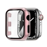 Strap-it® Apple Watch Series 7/8/9 PC hard case met glas (rosépink)