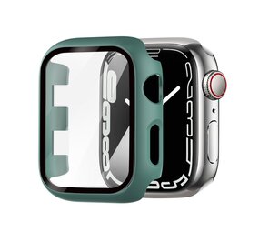Strap-it® Apple Watch Series 4/5/6/SE PC hard case met glas (dennengroen)