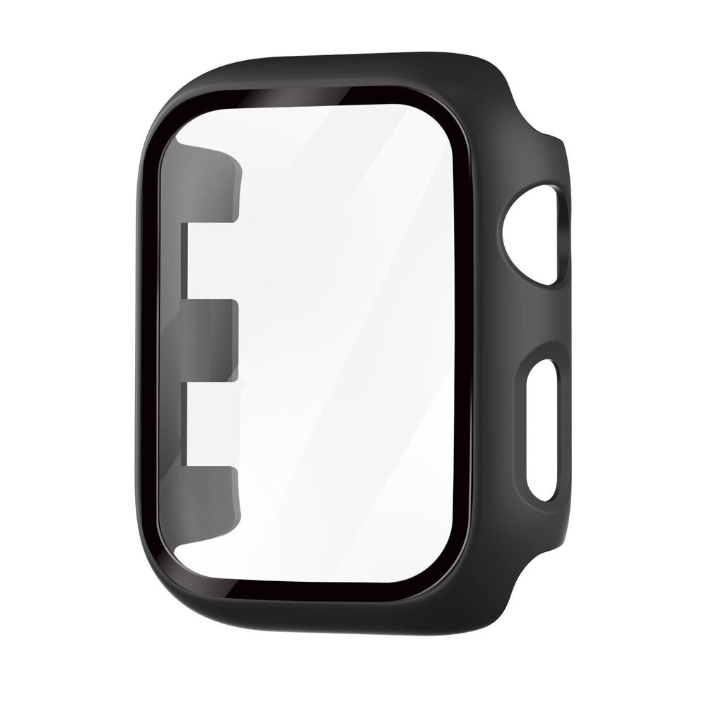 Strap-it® Strap-it Apple Watch Series 7/8/9 PC hard case met glas (zwart)