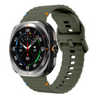 Strap-it® Strap-it Samsung Galaxy Watch Ultra wave siliconen bandje (legergroen)