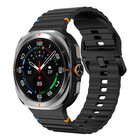 Strap-it® Strap-it Samsung Galaxy Watch Ultra wave siliconen bandje (zwart)