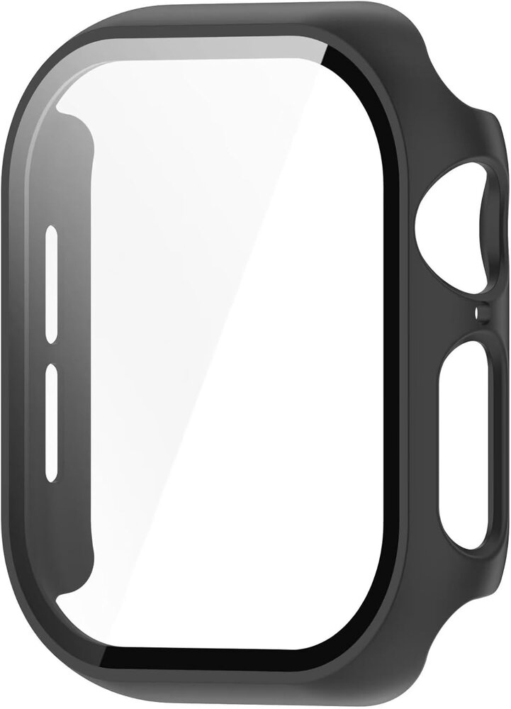 Strap-it® Strap-it Apple Watch 10 hard case met glas (zwart)