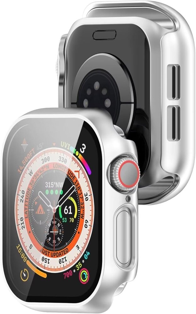 Strap-it® Strap-it Apple Watch 10 hard case met glas (zilver)