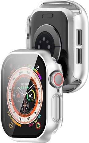 Strap-it® Strap-it Apple Watch 10 hard case met glas (zilver)
