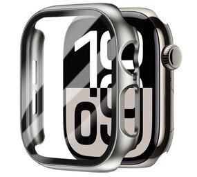 Strap-it® Apple Watch 10 hard case met glas (titanium leisteen)