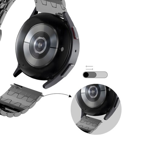 Bandz Bandz Huawei Watch GT 5 Pro - 46mm stalen band 'Dragon' (zwart)