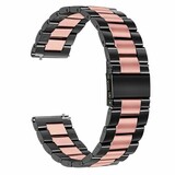 Strap-it® Huawei Watch GT 5 - 41mm stalen band zwart/roze
