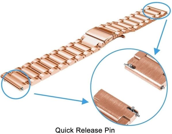 Strap-it® Strap-it Huawei Watch GT 5 Pro - 42mm stalen band (rosé goud) Strap-it® Strap-it Huawei Watch GT 5 Pro - 42mm stalen band (rosé goud)